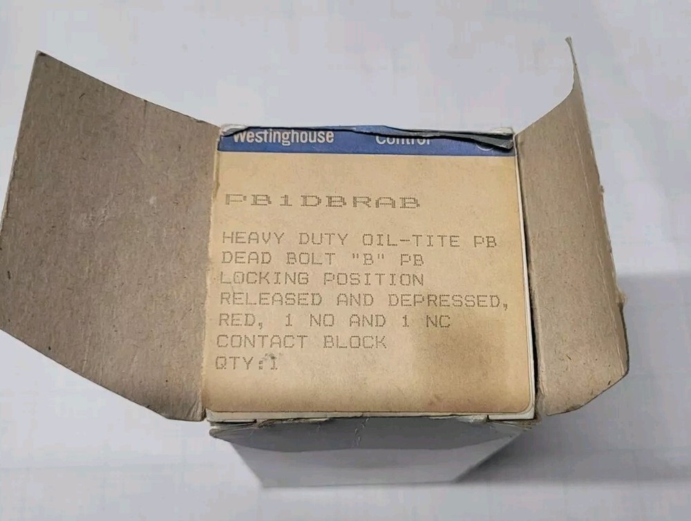 Westinghouse PB1DBRAB Key Switch