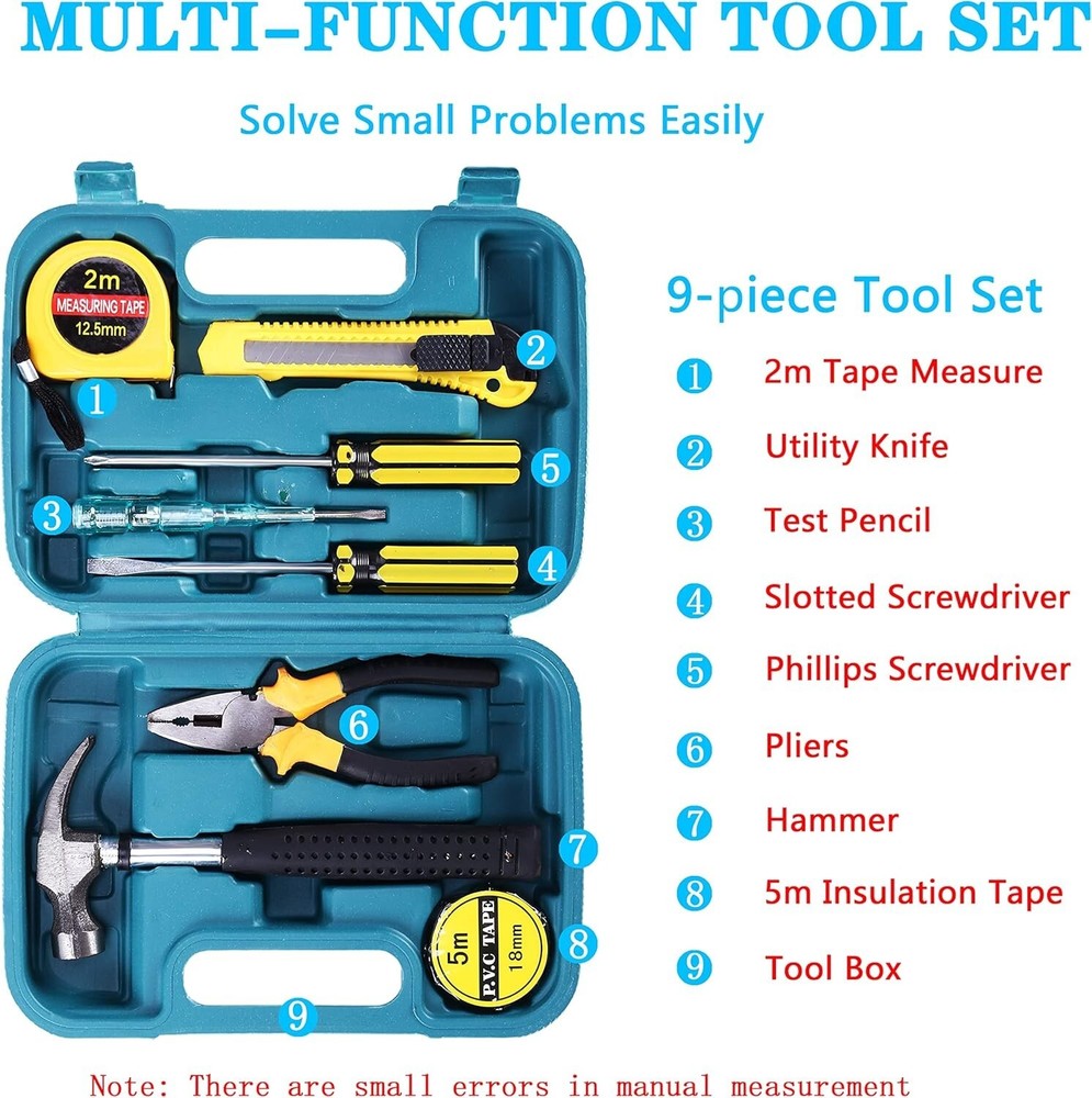 All-in-One Roadside Assistance Kit: Reflective Triangle, Tools & Jumper Cables