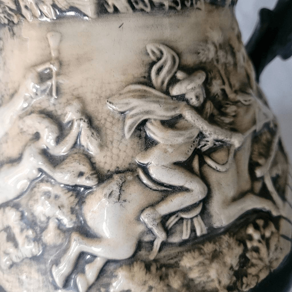 Tam OShanter Robert Burns Molded Cermaic Ridgeway Pitcher