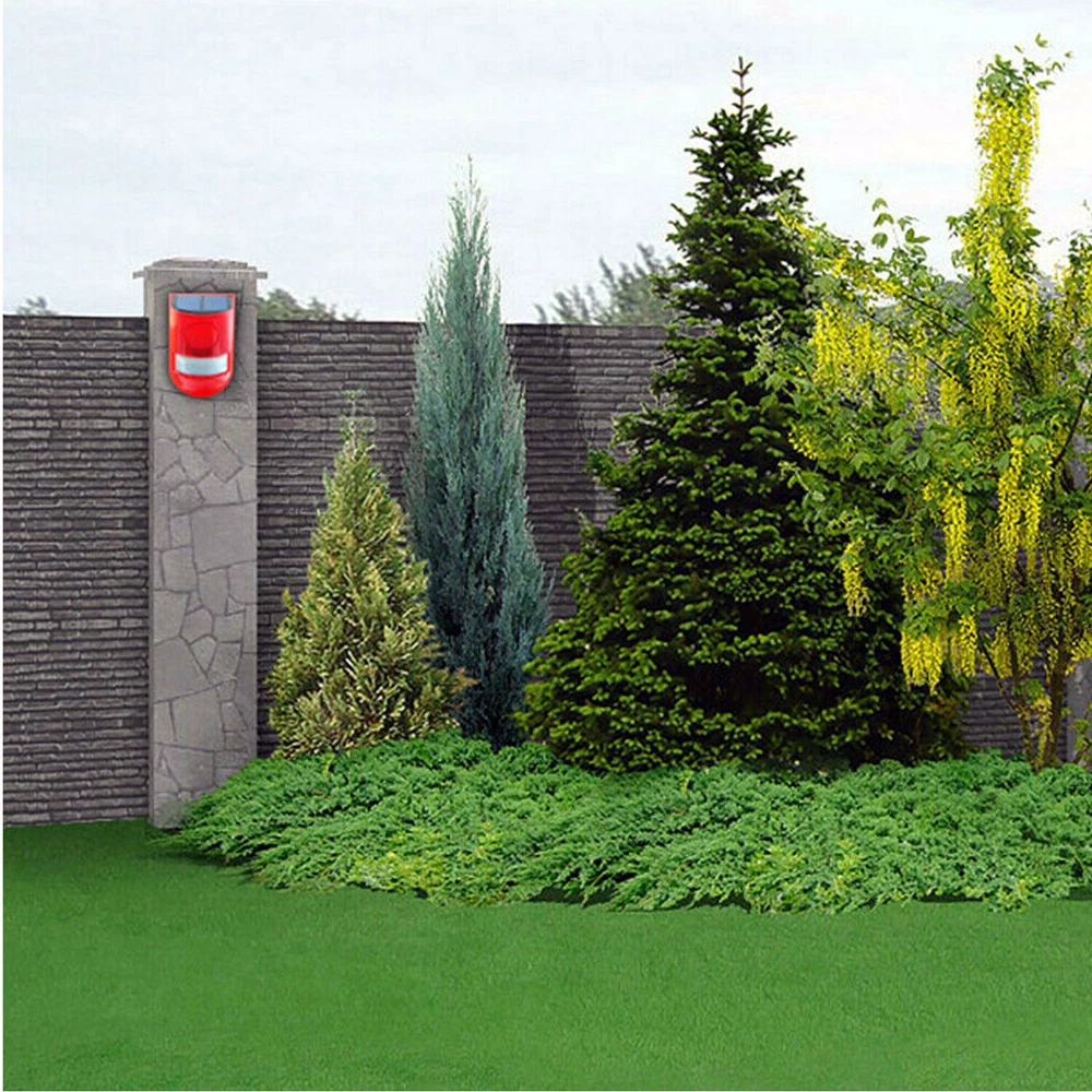Magic Solar Alarm Warning Satety Anti-Theft Flashing Light Sensor Garden Yard