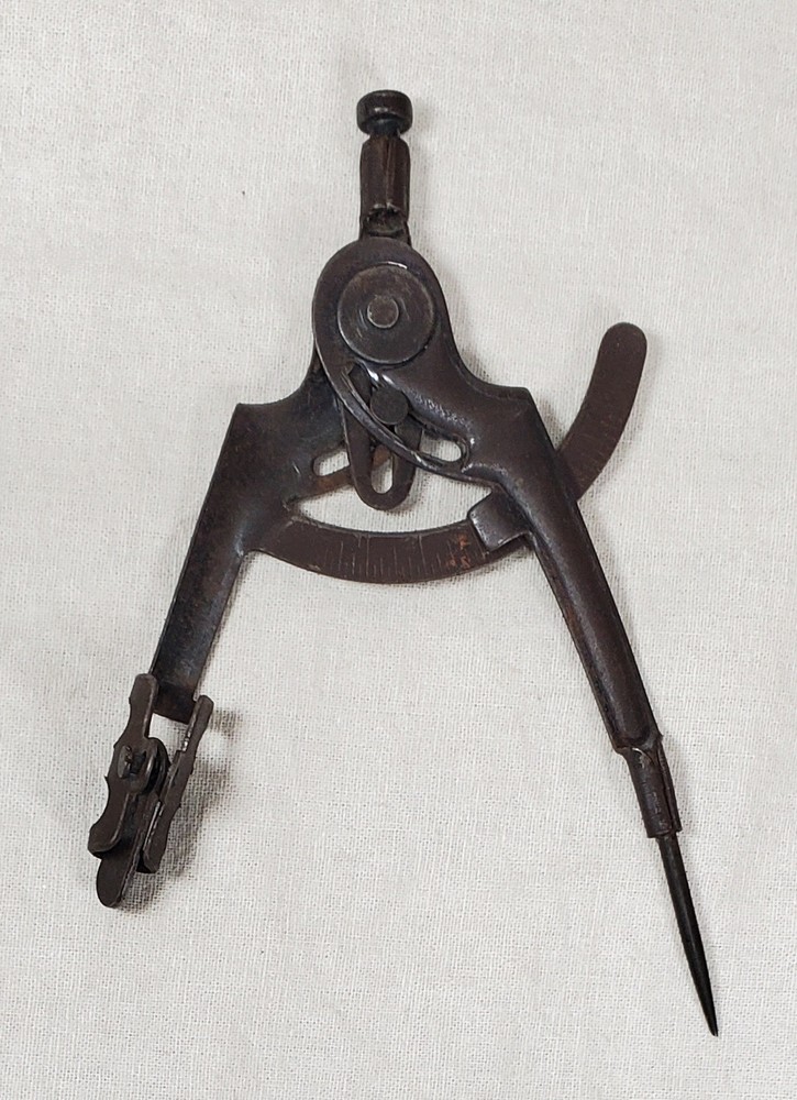 3 Vintage Technical Drafting Compass & Bow Compass Lot - Metal Drafting Tools