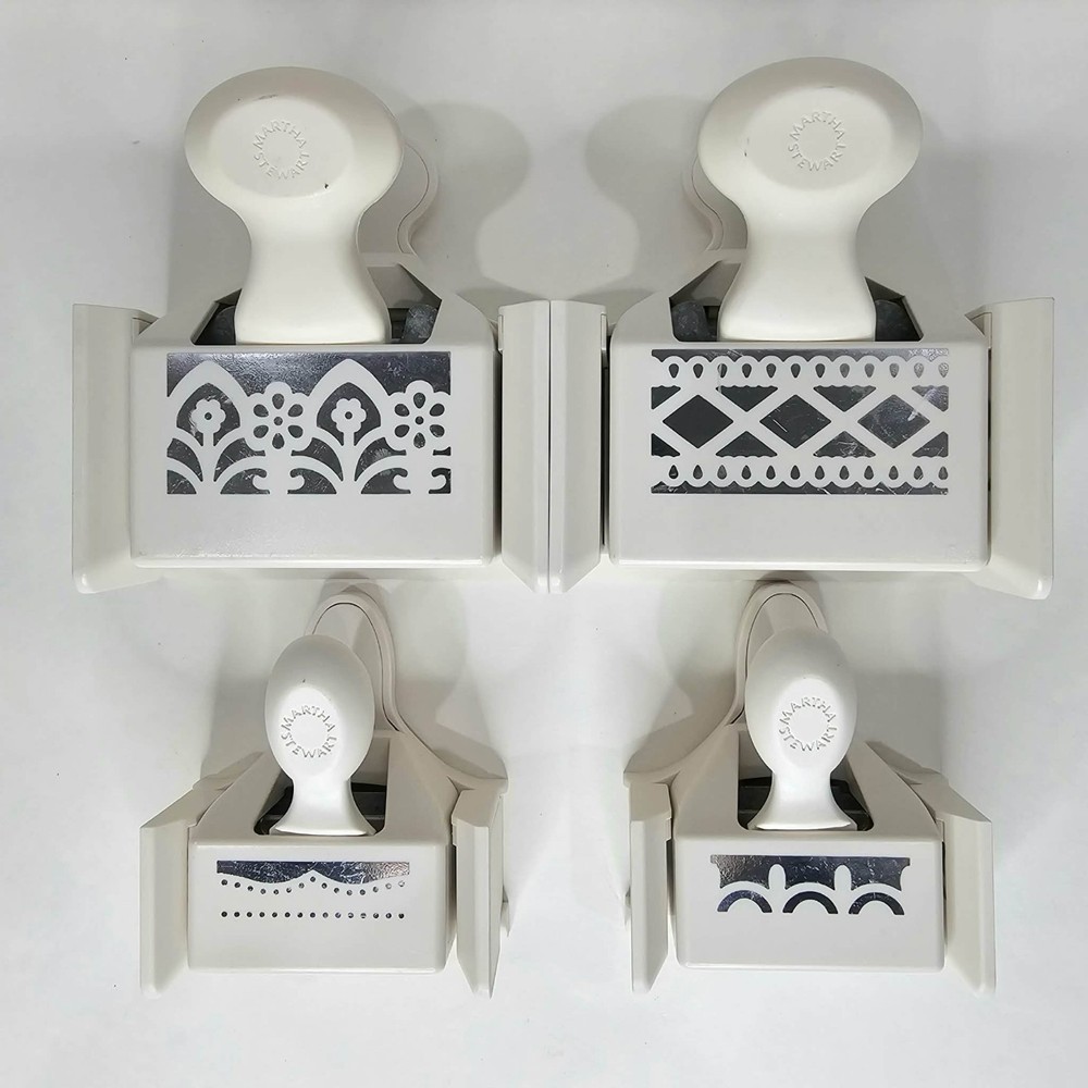 MARTHA STEWART EDGE PAPER PUNCH set 2 Large 2 Small