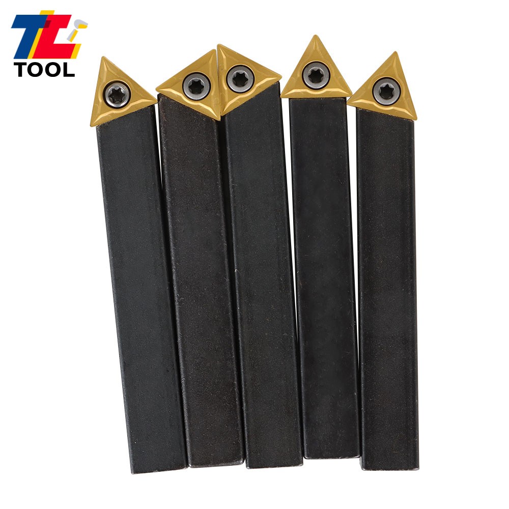 5 pcs 1/2" Carbide Indexable Turning Tool Lathe Tool Bit With Carbide Inserts