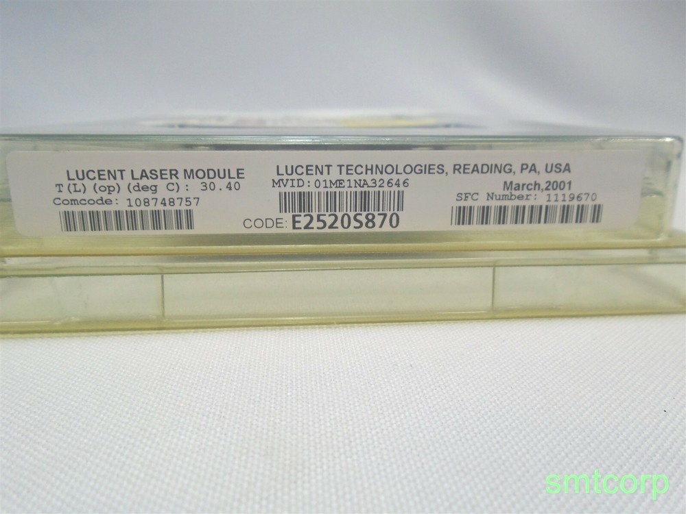 Lucent Fiber Optic Laser Module Part Number E2520S870