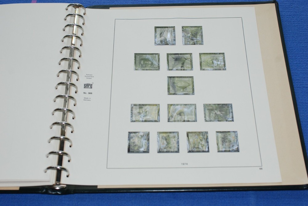 Switzerland Safe Hingeless Specialty album 1965-1974 BlueLakeStamps Nice