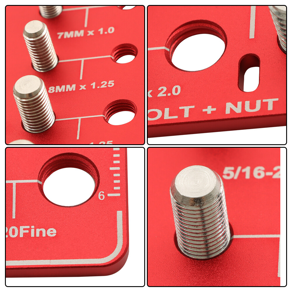 Nut and Bolt Thread Checker 28 Thread Identifier 14 Metric & 14 Standard Size