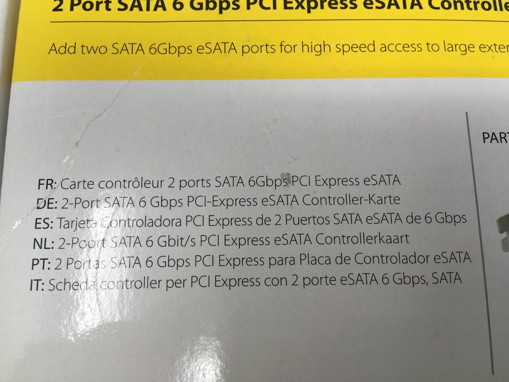 StarTech PEXESAT32 2-Port PCIe eSATA Controller Card - 6Gbps RAID Support