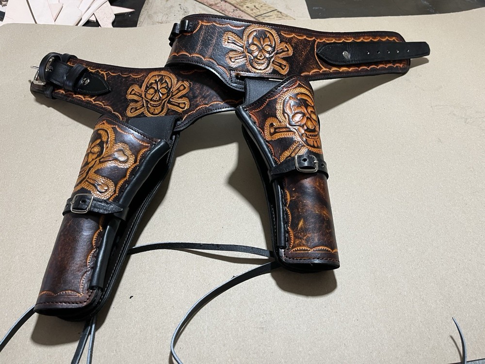 cowboy western holster belt double