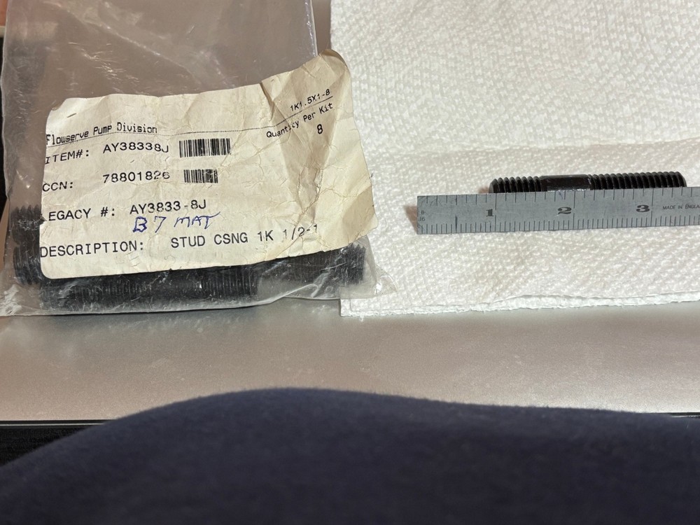 Casing Studs Durco Pump,   Item AA115,  Set of Eight