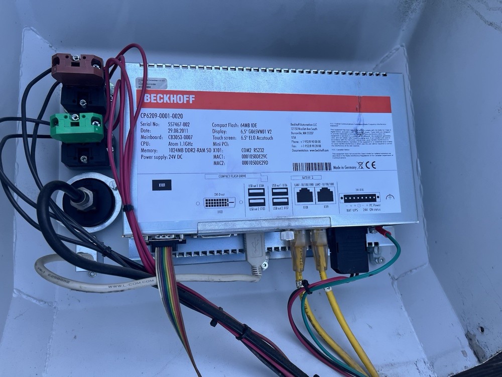 Tech-Sonic Ultrasonic Welding Controller w/ Beckhoff CP6209 Untested Parts