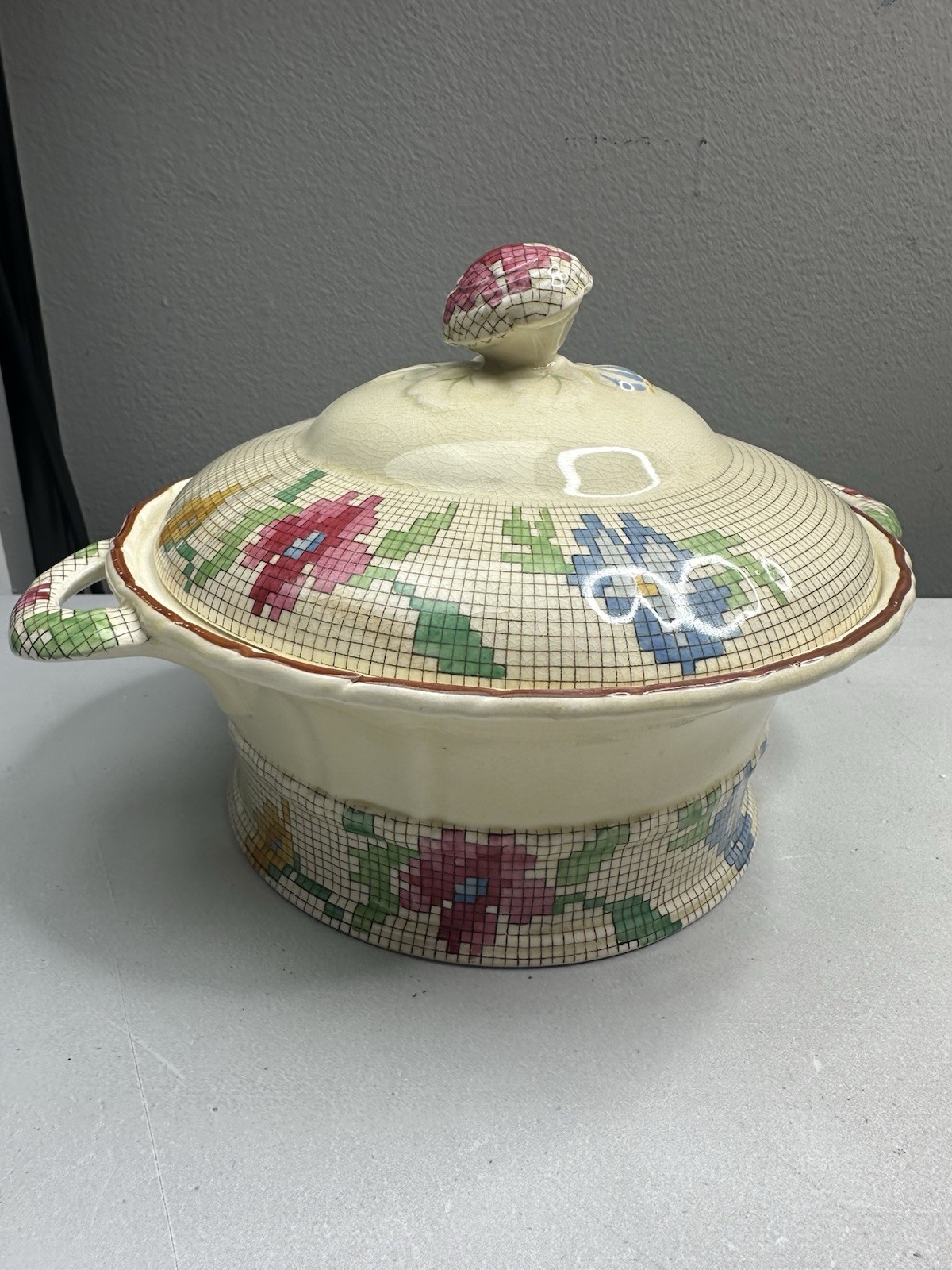 Antique Mason's Ironstone Sample Pattern "Palliser" Lidded Art Deco Tureen