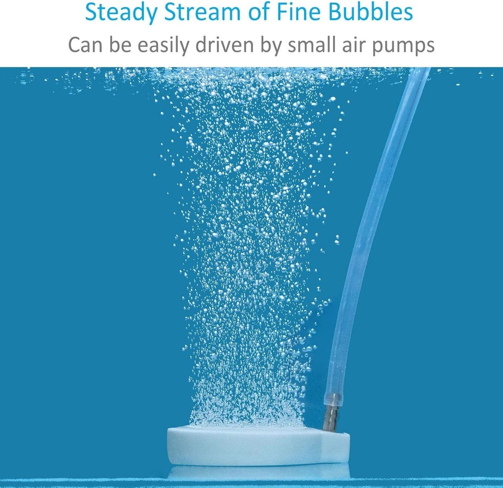 2-Inch Bubble Diffuser for Small Aquariums - Quiet Micro Bubbles Included