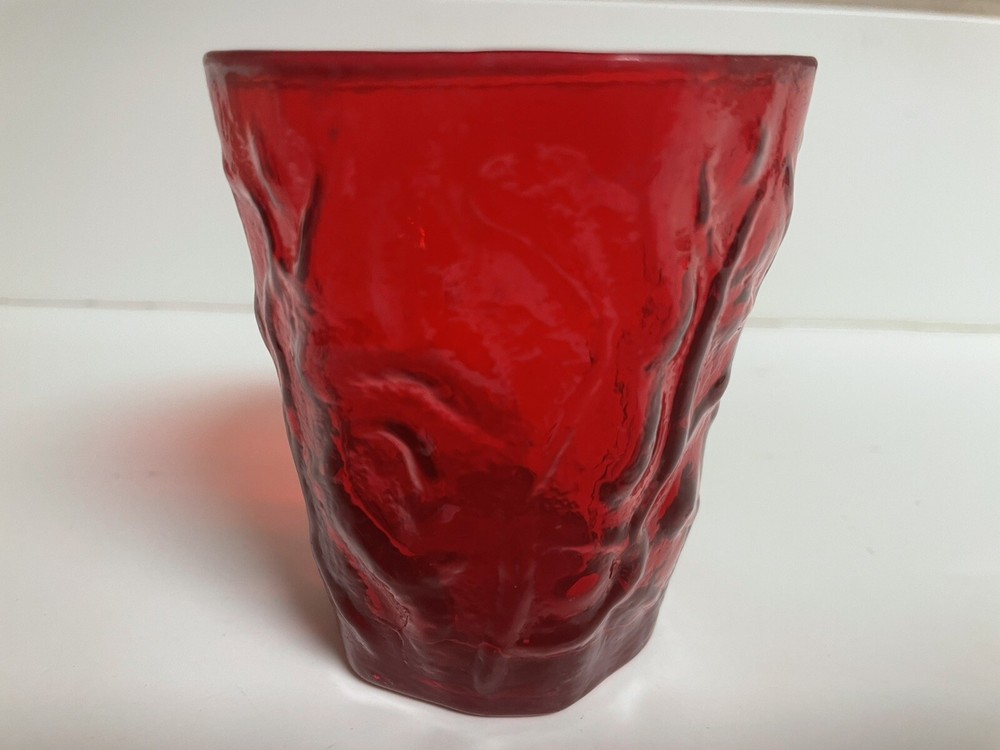 Senaca Driftwood Crinkle Ruby Red Tumbler