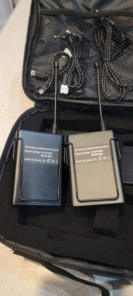 FULAIM MX12 WIRELESS MICROPHONE SYSTEM PROFESSIONAL RECORDING PRO SET & CASE