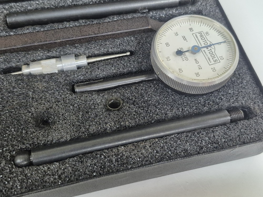 Proto Tools Test Indicator MD 112 .001 Jeweled Complete Set With Case