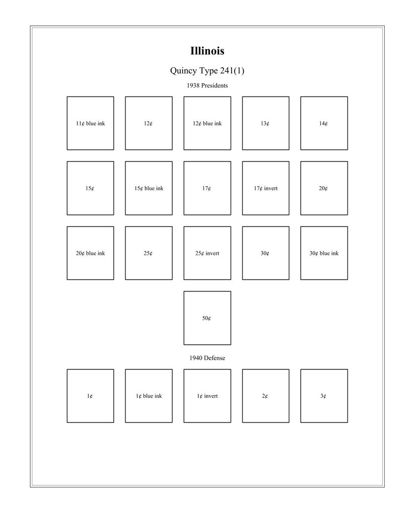 Illinois DLE Precancel Double Line Electro 29 Pages in Sheet Protectors
