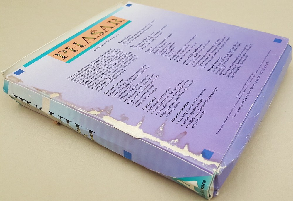 Phasar Pha$ar v3.0 Professional Home Accounting & Register ©1987 Commodore Amiga