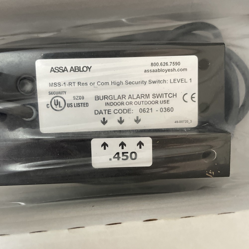 Securitron ASSA ABLOY MSS-1-Rt High Security Switch Remote Test New Open Box