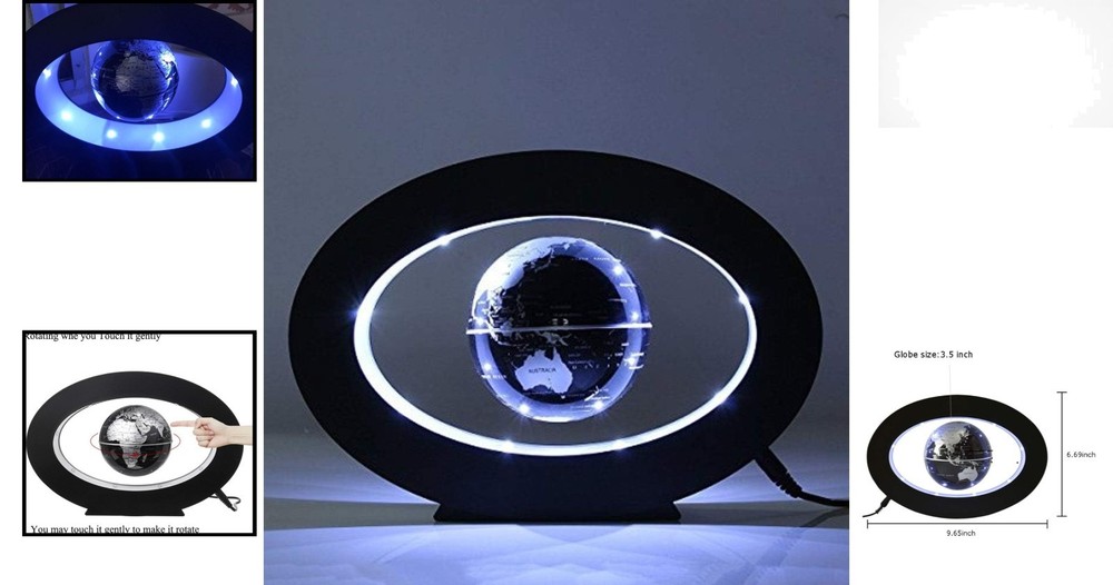 Stunning Magnetic Levitation Earth Globe with LED Lighting for Educational Use