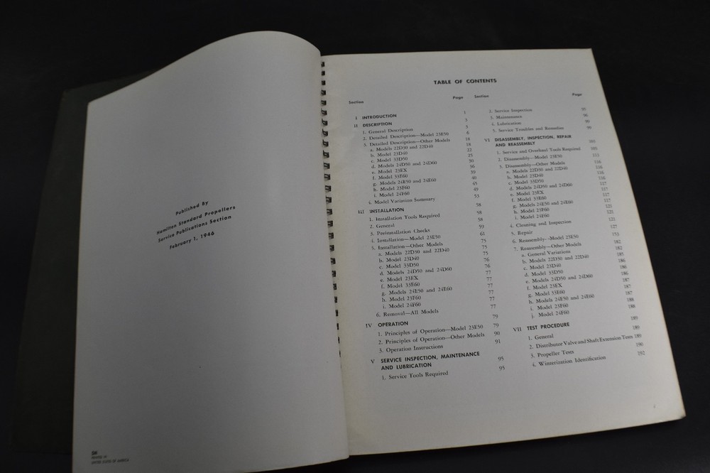 1946 *WW2* Hydromatic Quick Feathering Propellers Service, Hamilton Standard