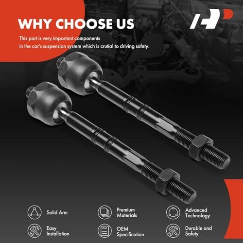 2 x Front Inner Tie Rod Ends, Compatible with Mini Cooper 2007-2015