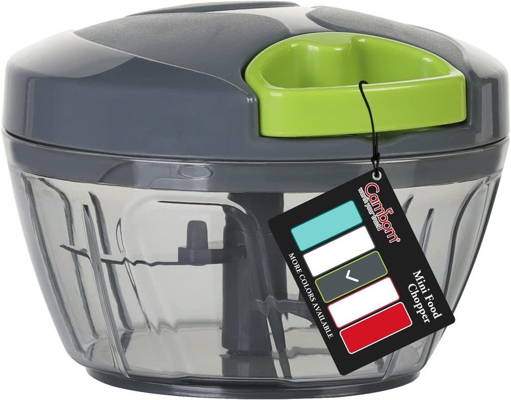 Effortless 500ml Hand-Pulled Vegetable Chopper & Food Prep Tool in Gray