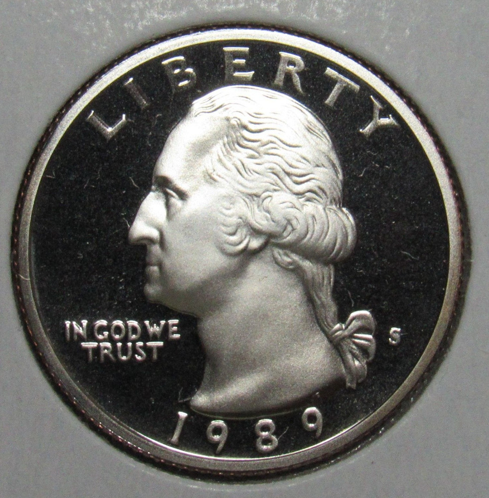 1989 S Proof Washington Quarter From Proof Set
