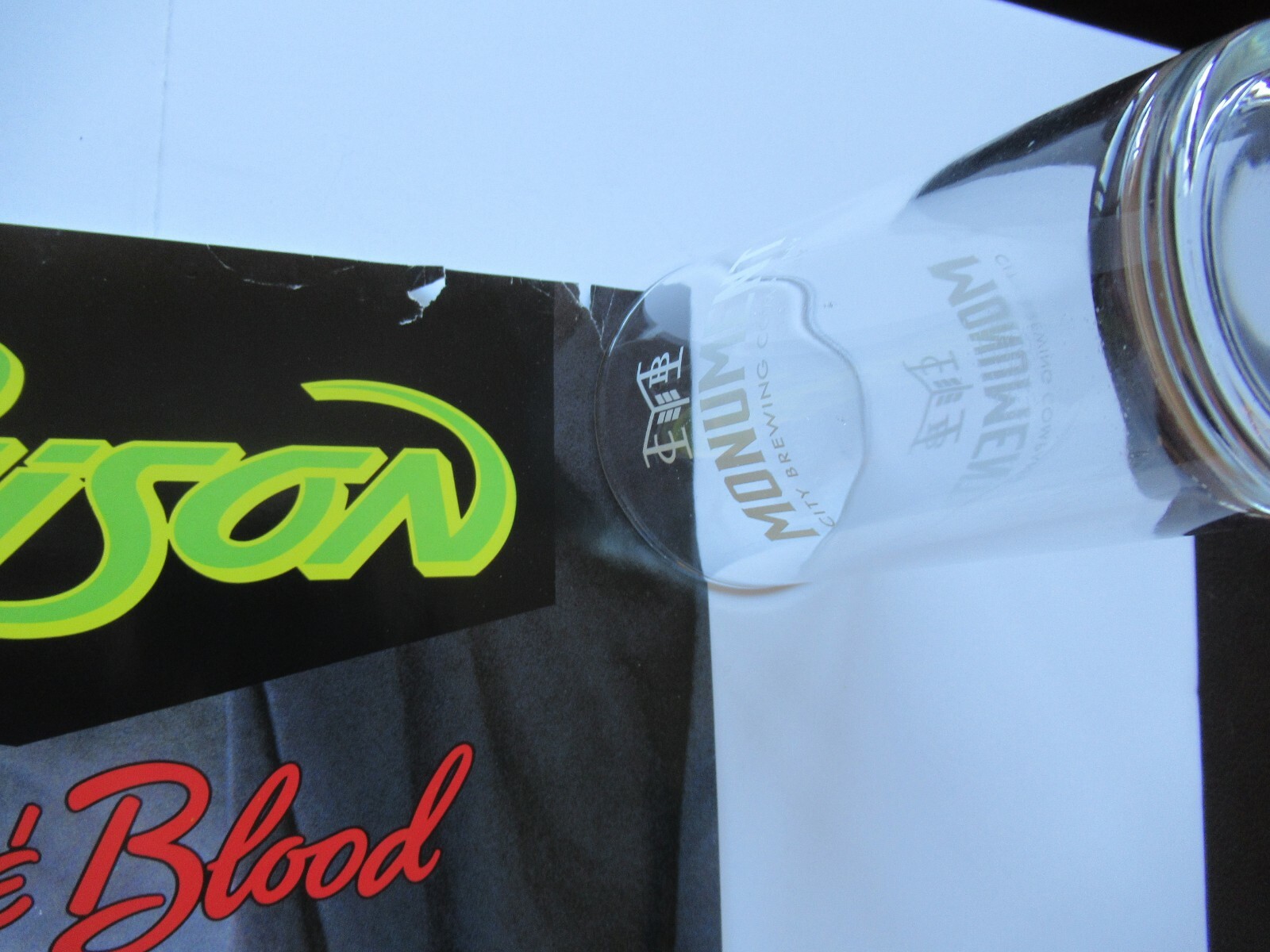 VINTAGE 1990 POISON FLESH & BLOOD PROMO 24x30 RECORD STORE ON TOUR POSTER BRET