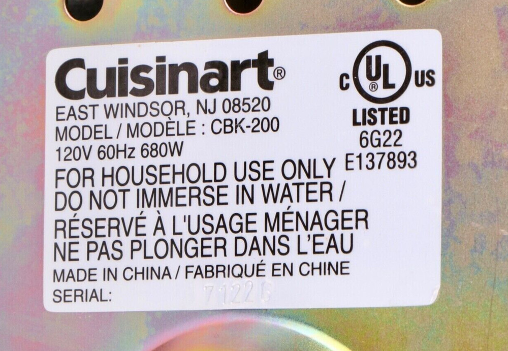 Temperature Sensor for Cuisinart Bread Maker Model CBK-200