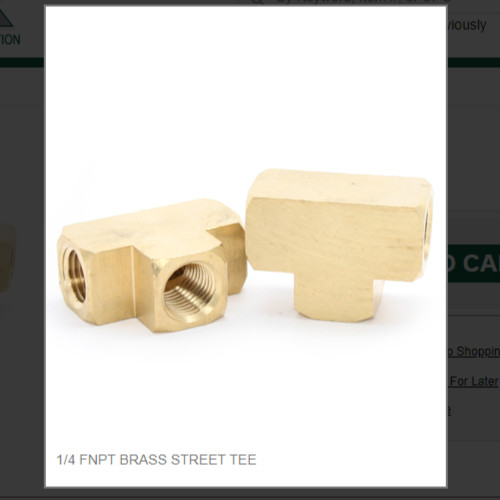 1/4 FNPT BRASS STREET TEE # 101-4