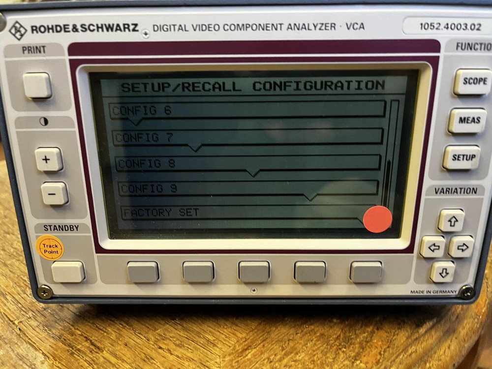 5dd  Rohde&Schwarz VCA Digital Video Component Analyser