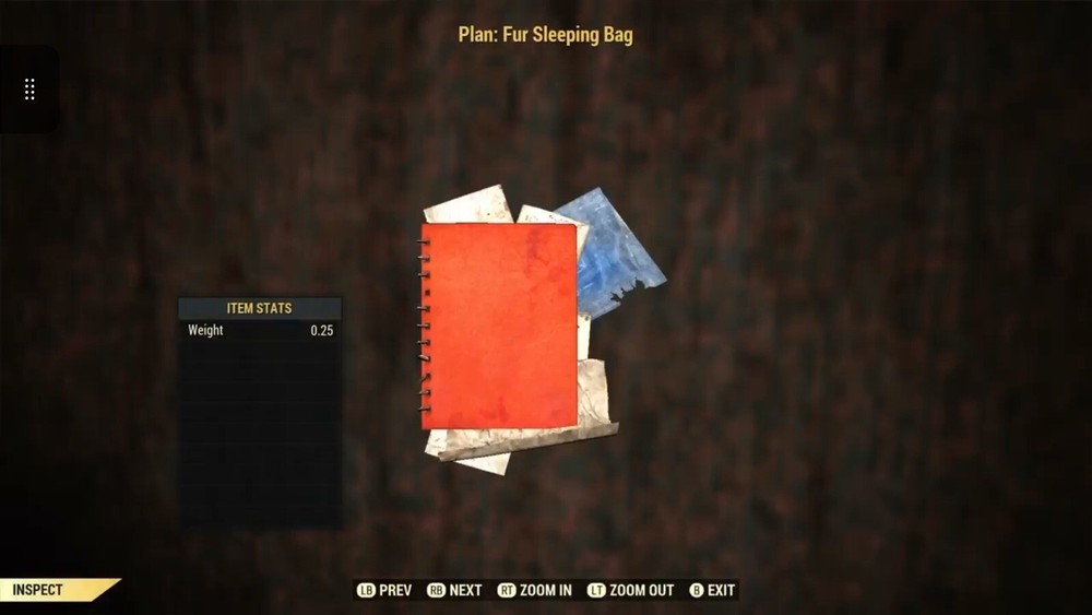 (Xbox) Fur Sleeping Bag Plan