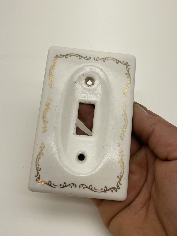 Vintage Porcelain Switch Plate