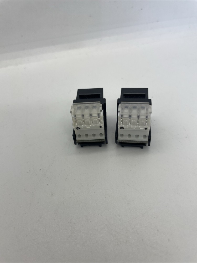 Matched Pair Black Keystone or Quickport RCA Jack Red & White Inserts