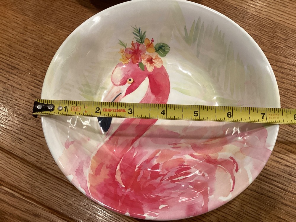 Flamingo Serving Bowls. 2 Large, 10 Small