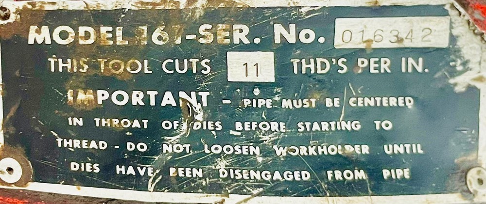 Ridgid 161 Receding Geared Threader Head/ Pipe Threader 4" - 6"