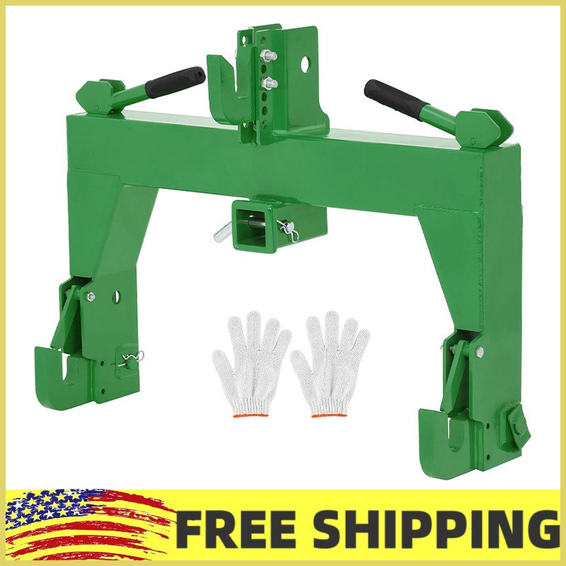 3-Point Quick Hitch for Cat 1 & 2 Tractor 3000 Lbs w/ 2''Receiver 5 Level 3000LB