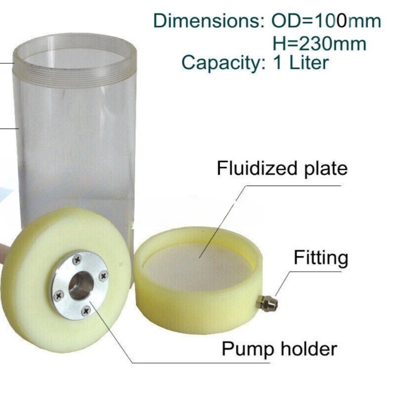 3PCS Electrostatic Fluidized Powder Hopper Cup Bottle for Powder Coating System