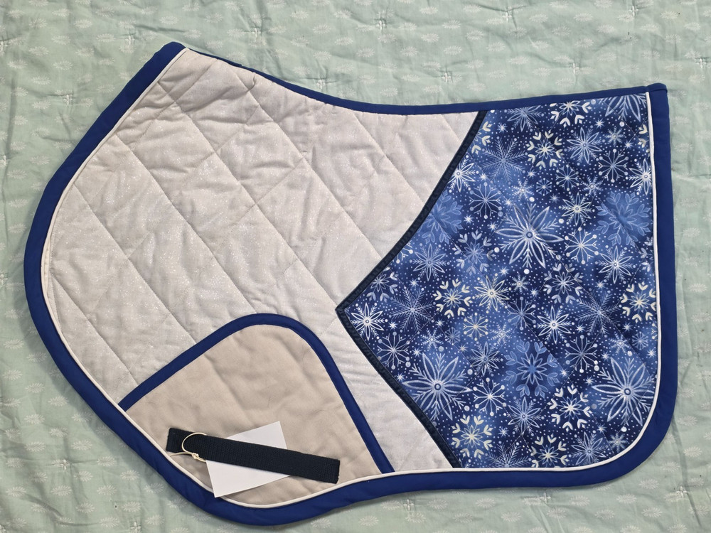 Winter themed Saddle Pad by GEM Custom Saddle Pads