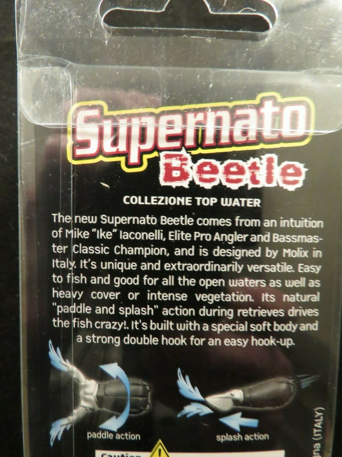 Molix Mike Iaconelli Supernato Beetle Topwater SBEE-221 Red Stripes Lure 5/8oz