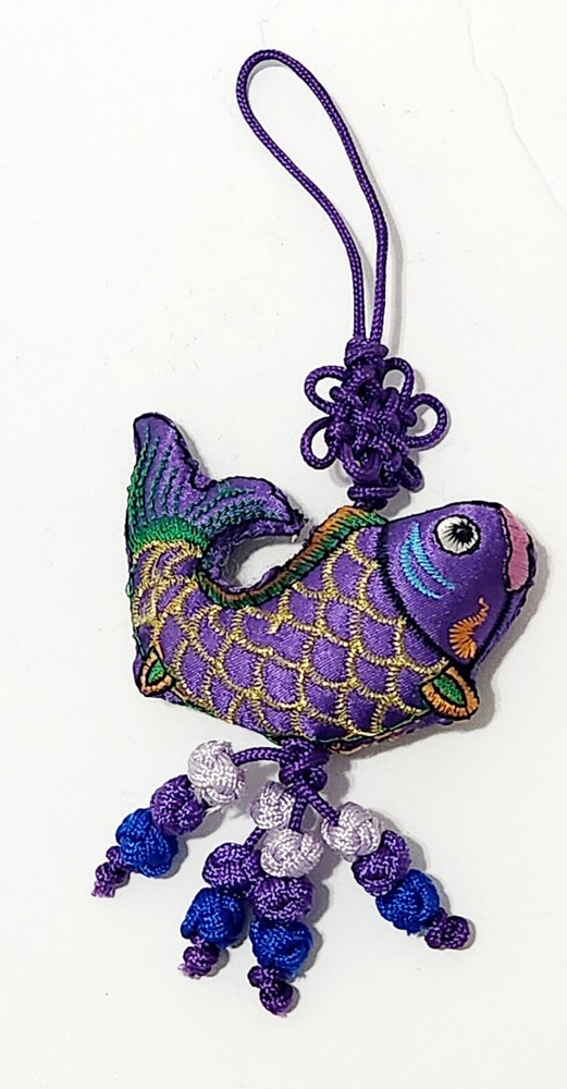 New Chinese Decorative Knott 3" width X 6.5" Long, Fish