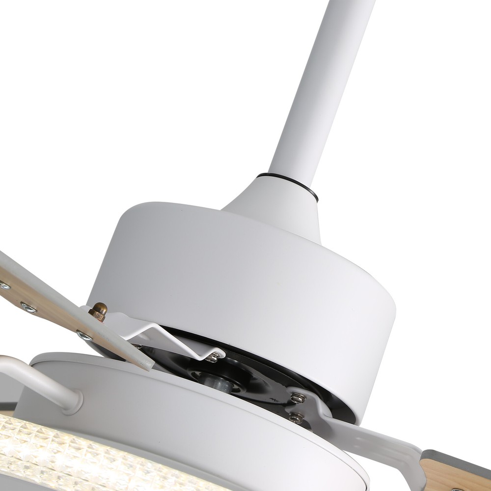 Ceiling Fan W/ Remote Control Quiet Motor DC Ceiling Fan & LED Light Adjustable