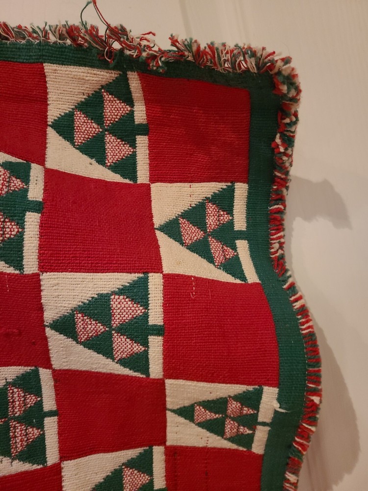 Christmas Table Runner Checkered Tree Pattern 12.5" x 67" Tree Checker
