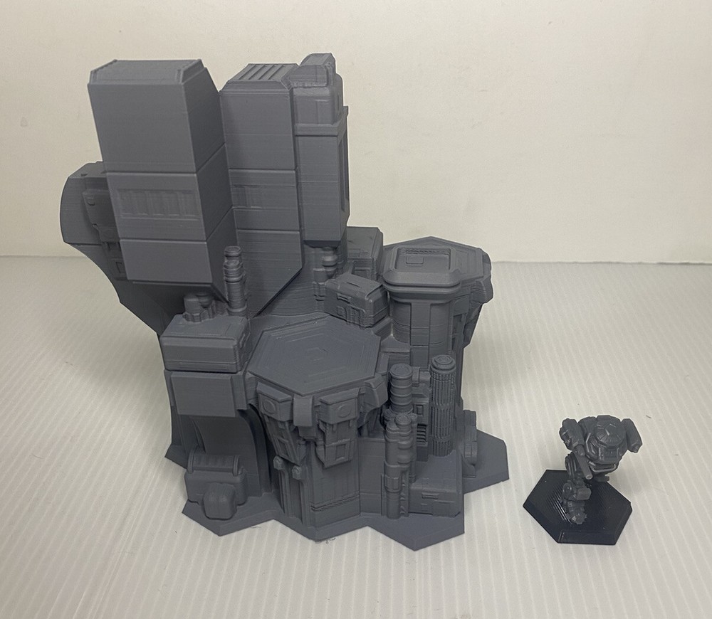 Spaceport Launch Facility w/ Hex Base, Tabletop War Game Terrain Battletech 6mm