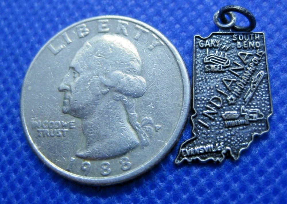 Sterling Silver Indiana Charm