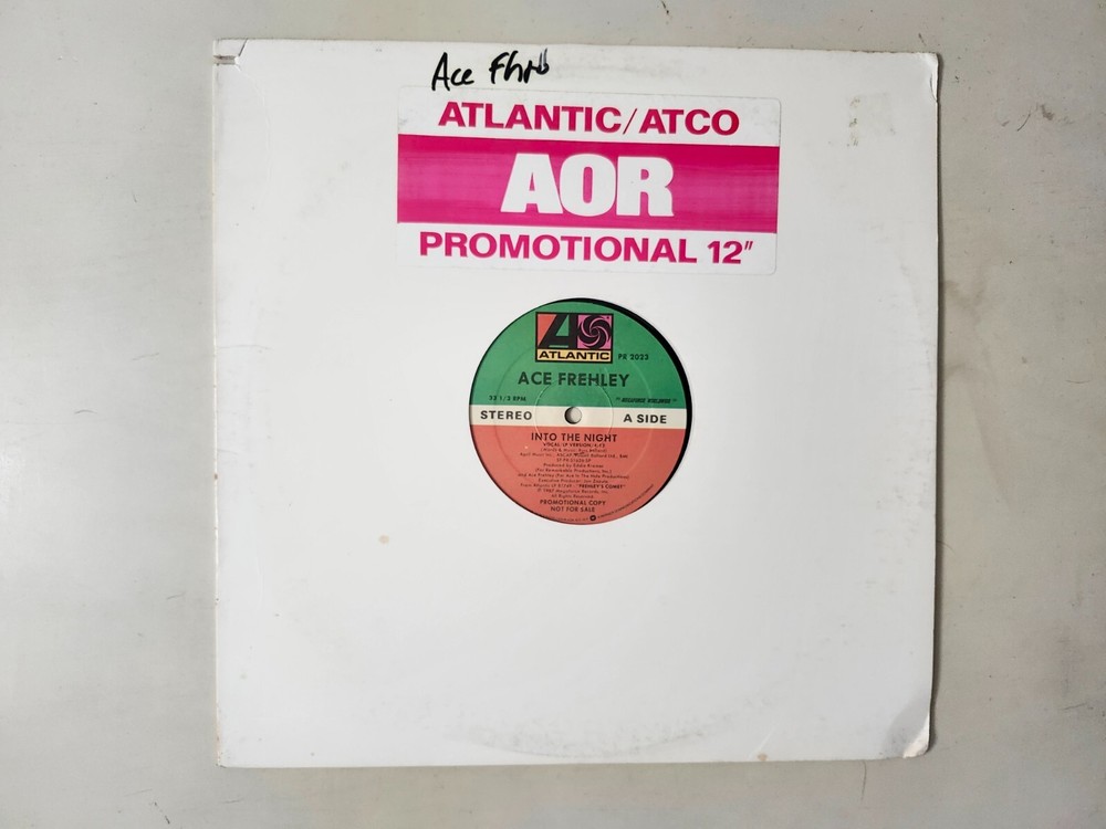 KISS Ace Frehley SUPER RARE Into The Night 12" Vinyl LP Album Promo Copy COOL!