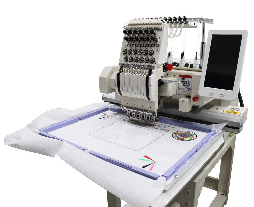 Commercial Computer Embroider Machine Single-head 12 Needle Automatic Embroidery