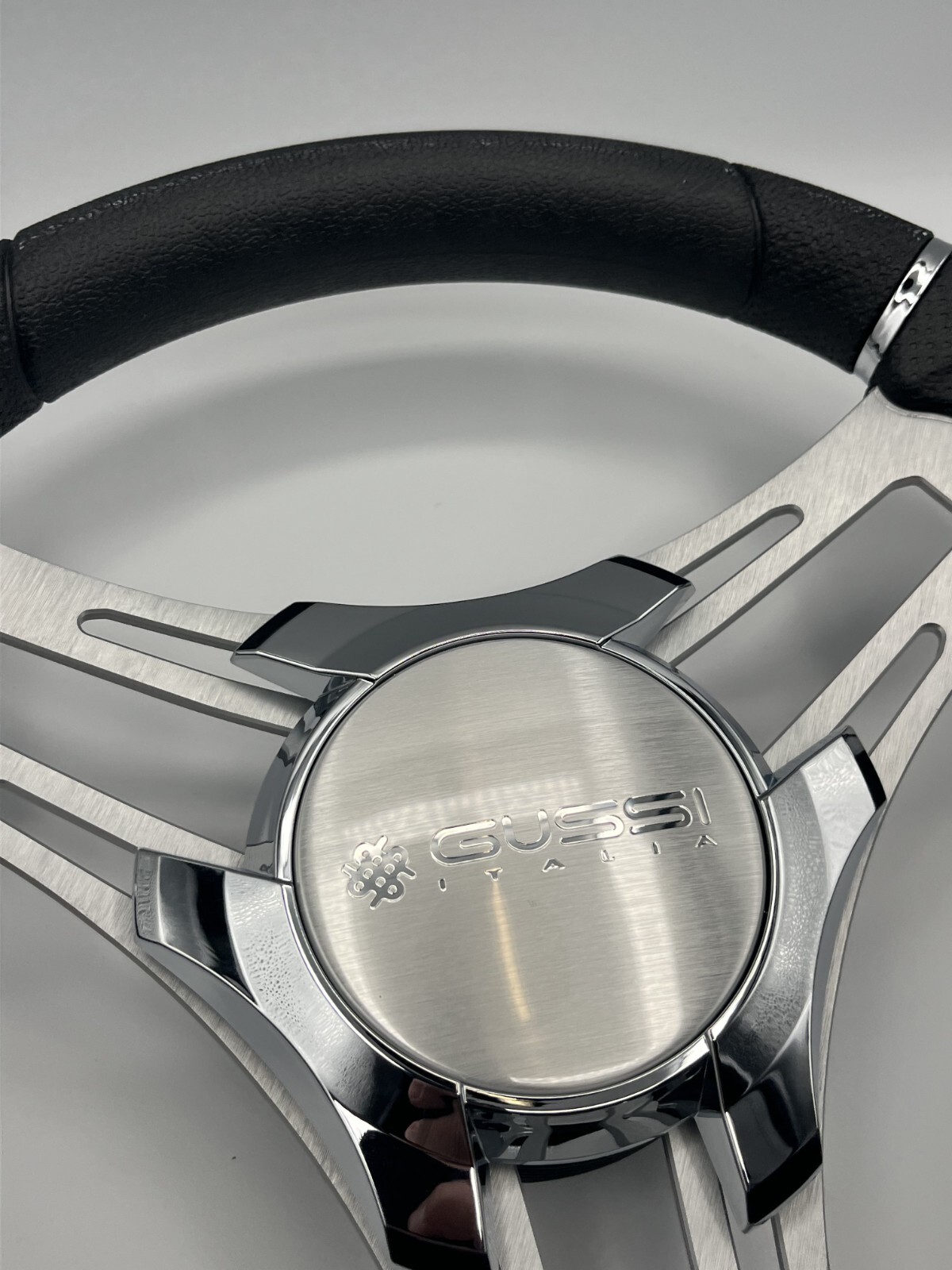 Verona Boat Steering Wheel Gray Brushed Aluminum Spokes KEYED or SPLINED HUB