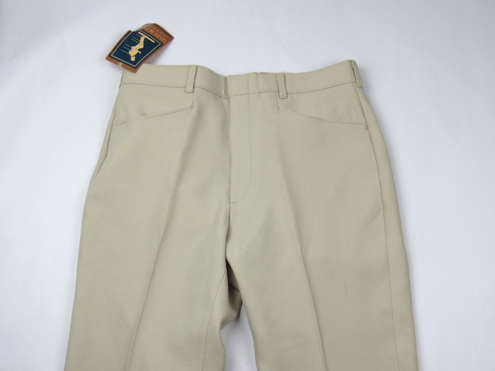 Vtg NOS Levi’s Menswear Action Slacks Sta Prest 33x32 Beige Pants 70s 80s NWT