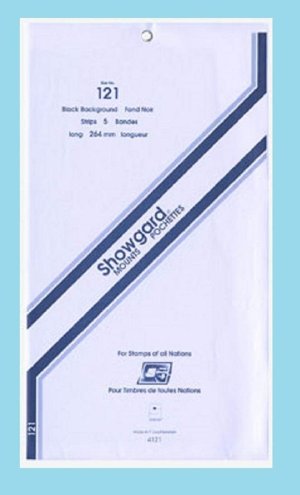 Showgard Strip Style Black Stamp Mounts Size 121